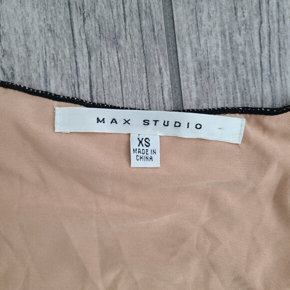 Max Studio Lace Sheath Dress Black Nude Lined Women's Size XS - Picture 12 of 15